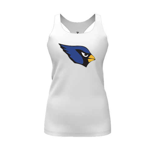 [FT0TRBWH-FYS-LOGO1] Decker Racerback Tank Top (Female Youth S, White, Logo 1)