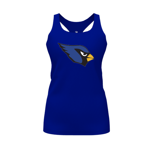 [CUS-DFW-RCBK-PER-RYL-FYS-LOGO1] Racerback Tank Top (Female Youth S, Royal, Logo 1)