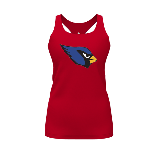 [CUS-DFW-RCBK-PER-RED-FYS-LOGO1] Racerback Tank Top (Female Youth S, Red, Logo 1)