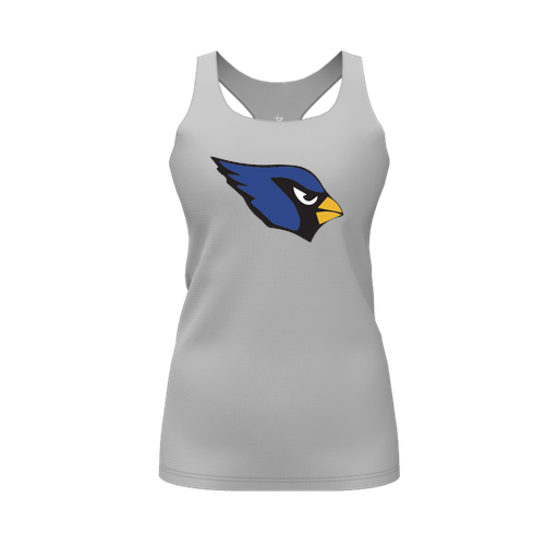 [CUS-DFW-RCBK-PER-GRY-FYS-LOGO1] Racerback Tank Top (Female Youth S, Gray, Logo 1)