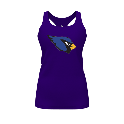 [FT0TRBPP-FYS-LOGO1] Decker Racerback Tank Top (Female Youth S, Purple, Logo 1)