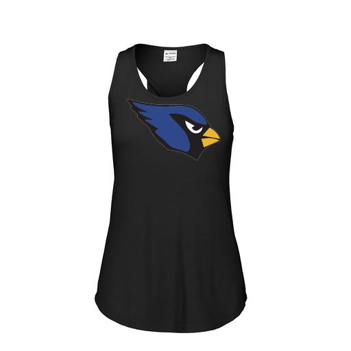 [FT0TUBBK-FAS-LOGO1] Ladies Tri Blend Tank Top (Female Adult S, Black, Logo 1)