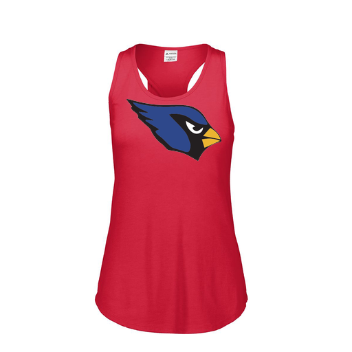 [3078.V96.S-LOGO1] Ladies Tri Blend Tank Top (Female Adult S, Red, Logo 1)