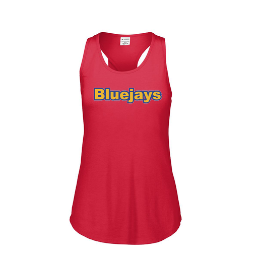 [FT0TUBRD-FAS-LOGO2] Ladies Tri Blend Tank Top (Female Adult S, Red, Logo 2)