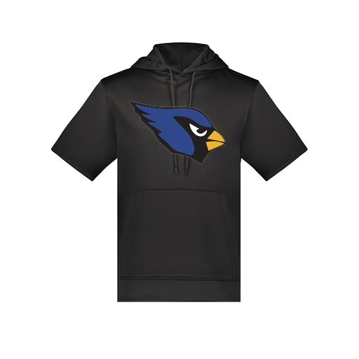 [6871.080.S-LOGO1] Men's Dri Fit Short Sleeve Hoodie (Adult S, Black, Logo 1)