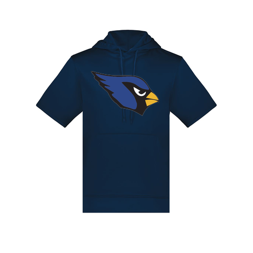[6871.065.S-LOGO1] Men's Dri Fit Short Sleeve Hoodie (Adult S, Navy, Logo 1)