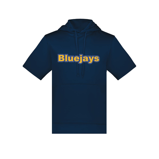 [6871.065.S-LOGO2] Men's Dri Fit Short Sleeve Hoodie (Adult S, Navy, Logo 2)