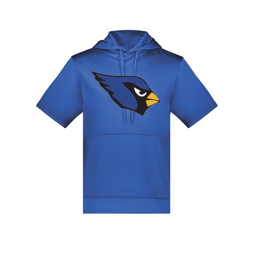 [6871.060.S-LOGO1] Men's Dri Fit Short Sleeve Hoodie (Adult S, Royal, Logo 1)