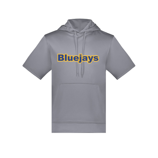 [6871.059.S-LOGO3] Men's Dri Fit Short Sleeve Hoodie (Adult S, Gray, Logo 3)