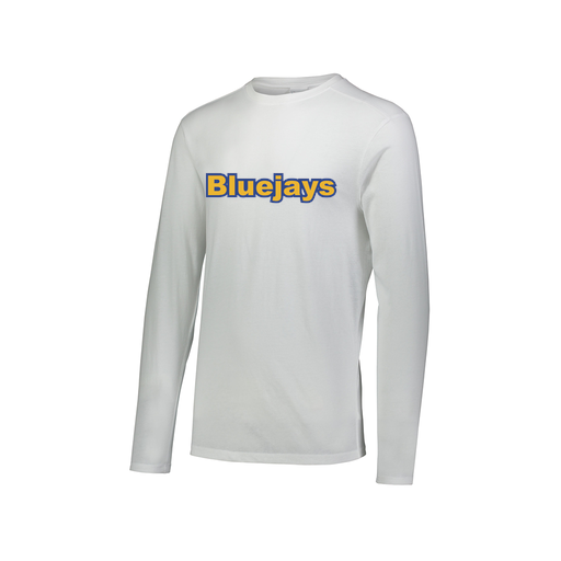 [FTLCUBWH-AXS-LOGO2] Decker Men's Tri-Blend T-Shirt - Long Sleeve (Adult XS, White, Logo 2)
