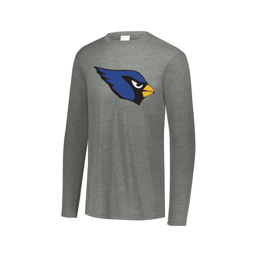 [FTLCUBGY-AXS-LOGO1] Decker Men's Tri-Blend T-Shirt - Long Sleeve (Adult XS, Gray, Logo 1)
