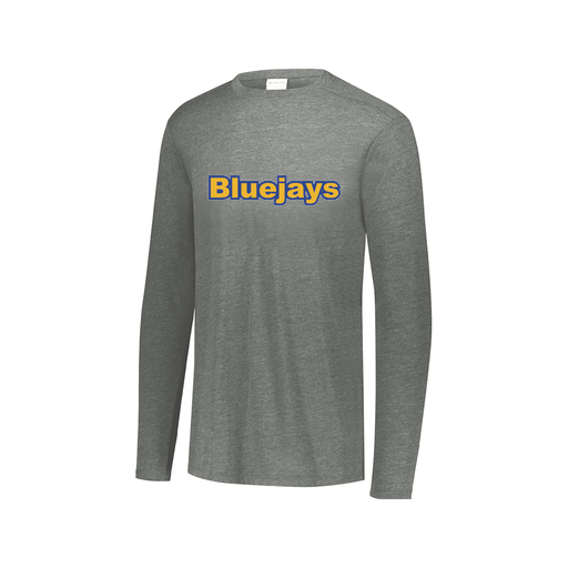 [FTLCUBGY-AXS-LOGO2] Decker Men's Tri-Blend T-Shirt - Long Sleeve (Adult XS, Gray, Logo 2)