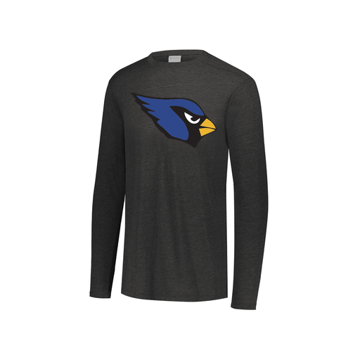 [FTLCUBBK-YS-LOGO1] Decker Youth Tri-Blend T-Shirt - Long Sleeve (Youth S, Black, Logo 1)