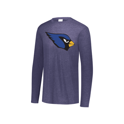 [FTLCUBNV-YS-LOGO1] Decker Youth Tri-Blend T-Shirt - Long Sleeve (Youth S, Navy, Logo 1)