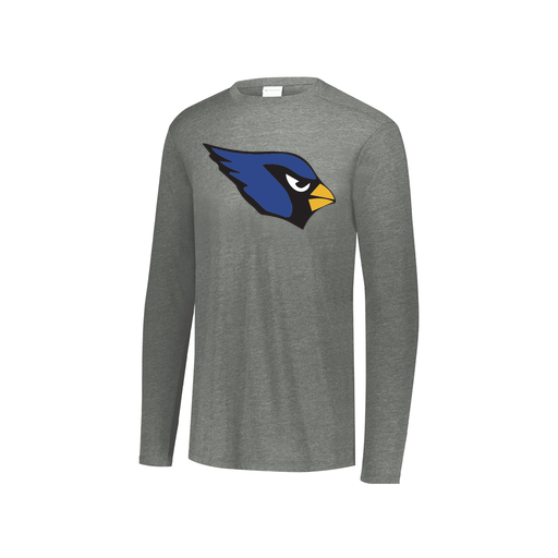 [FTLCUBGY-YS-LOGO1] Decker Youth Tri-Blend T-Shirt - Long Sleeve (Youth S, Gray, Logo 1)