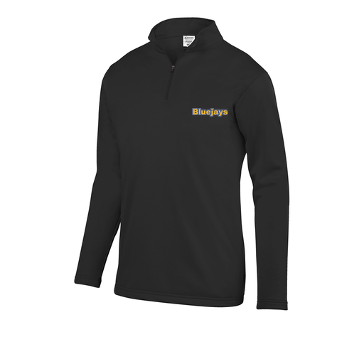 [FOLQFFBK-YS-LOGO2] Decker Youth FlexFleece 1/4 Zip (Youth S, Black, Logo 2)