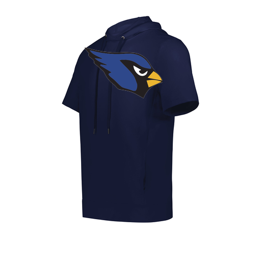 [222605.065.S-LOGO1] YOUTH VENTURA SOFT KNIT SHORT SLEEVE HOODIE (Youth S, Navy, Logo 1)