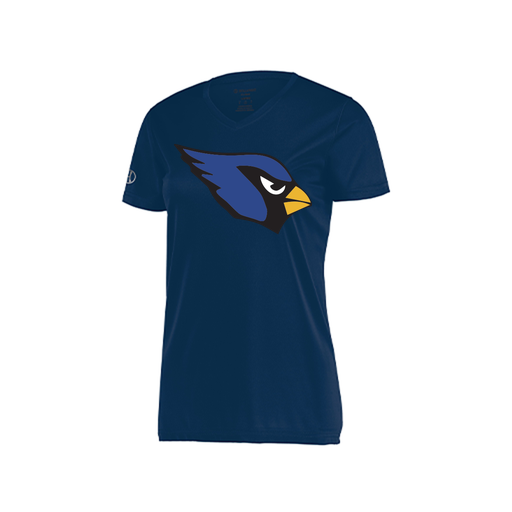 [222820.065.S-LOGO1] Ladies Movement Dri Fit Shirt (Female Adult S, Navy, Logo 1)