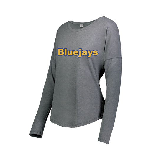 [FTLCUBGY-FAXS-LOGO2] Ladies LS Ultra-blend T-Shirt (Female Adult XS, Gray, Logo 2)
